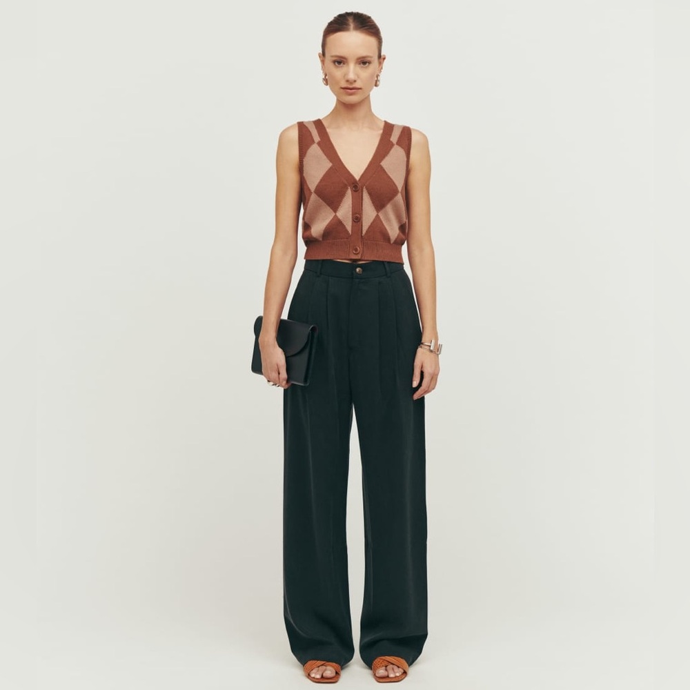 Reformation Petite Black Mason Pants